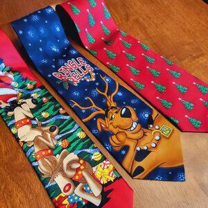 Lot of 3 Christmas Neckties ~ NWT / NWOT